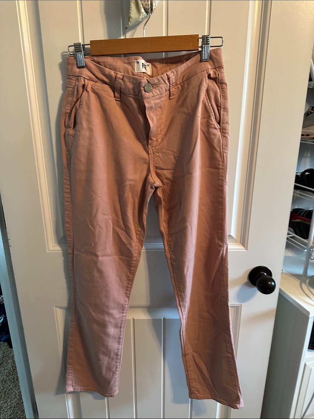 PAIGE Blush Pink High-Waist Pants 27